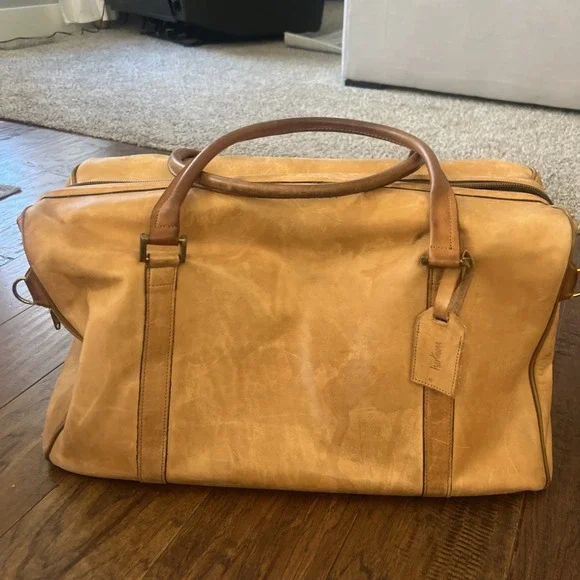 Vintage Hartmann Belting Leather Duffle Bag Doctor Carry-on Multi-purpose Tan